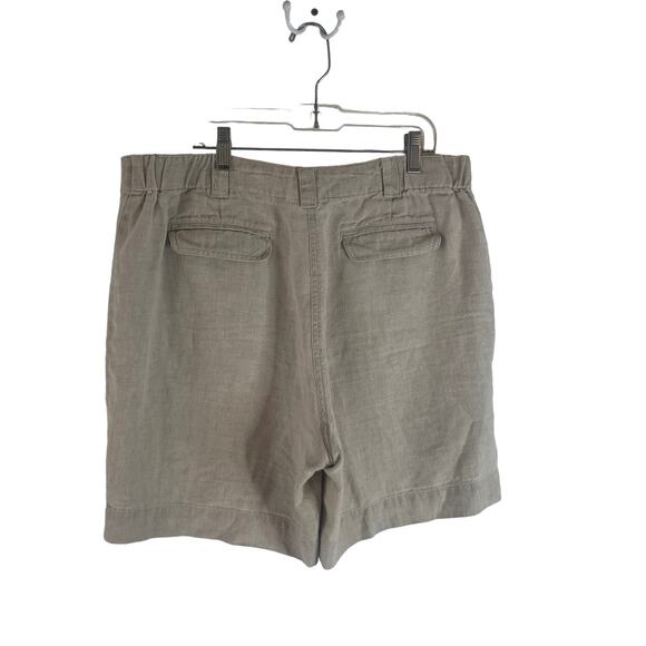 J. Jill Women's Size 12 100% Linen Tan Oat Cream Breathable Shorts - Picture 4 of 9